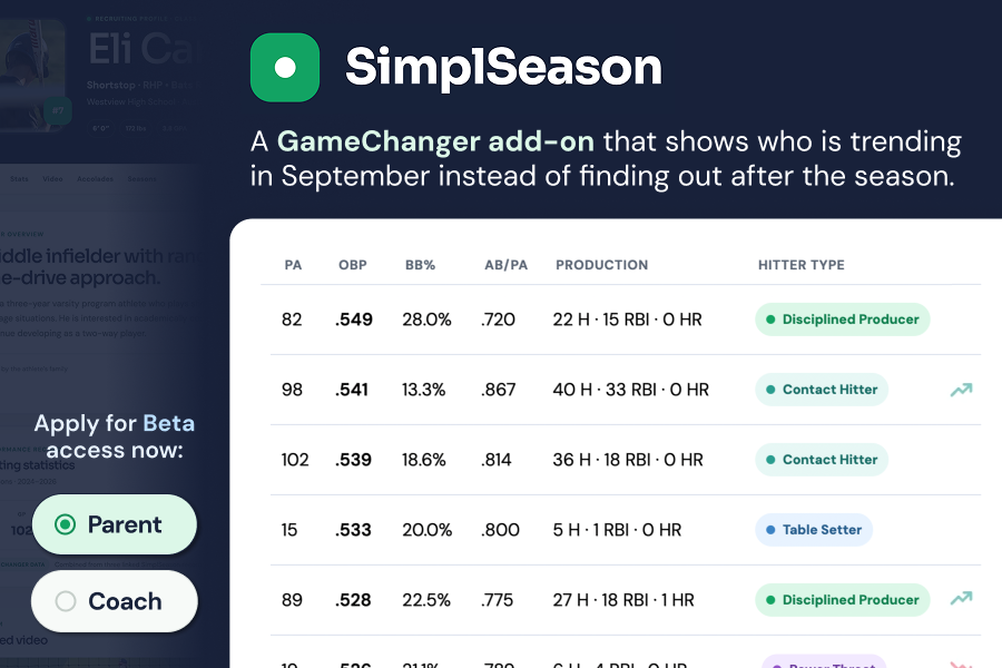 SimplSeason - A GameChanger add-on for parents and coaches. simplseason.app